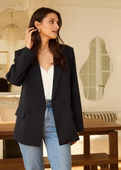 Motus Boutique Vestes & Manteaux^Blazer Marthe Marine-BlazerMarthe