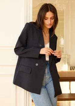 Motus Boutique Vestes & Manteaux^Blazer Marthe Marine-BlazerMarthe