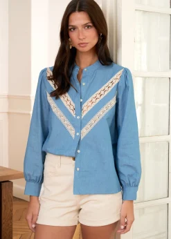 Motus Boutique Chemises & Blouses^Blouse Assia Denim-BlouseAssia