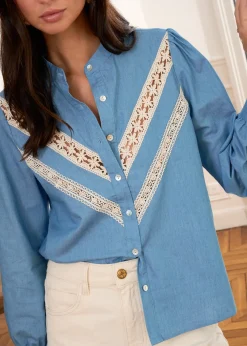 Motus Boutique Chemises & Blouses^Blouse Assia Denim-BlouseAssia