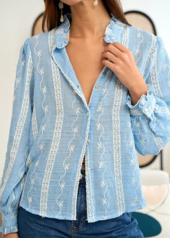 Motus Boutique Chemises & Blouses^Blouse Baya Bleu-BlouseBaya