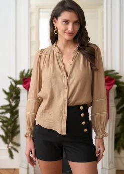 Motus Boutique Chemises & Blouses^Blouse Cassiopée Or-BlouseCassiopée