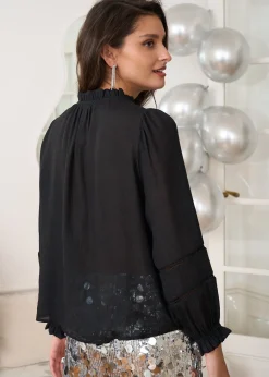Motus Boutique Chemises & Blouses^Blouse Cassiopée Noir-BlouseCassiopée