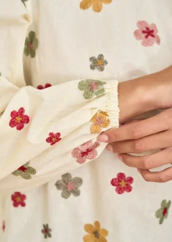 Motus Boutique Chemises & Blouses^Blouse Iris FleuriFondbeige-BlouseIris