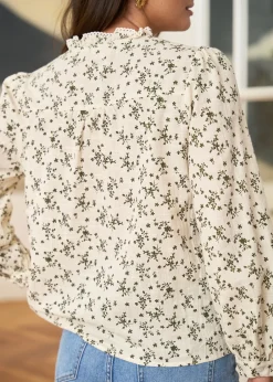 Motus Boutique Chemises & Blouses^Blouse Julie KakiBeige-BlouseJulie