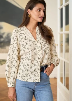 Motus Boutique Chemises & Blouses^Blouse Julie KakiBeige-BlouseJulie