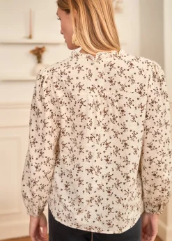 Motus Boutique Chemises & Blouses^Blouse Julie MarronBeige-BlouseJulie