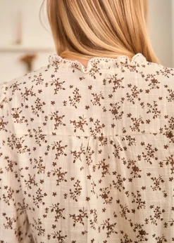 Motus Boutique Chemises & Blouses^Blouse Julie MarronBeige-BlouseJulie