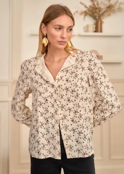 Motus Boutique Chemises & Blouses^Blouse Julie MarronBeige-BlouseJulie