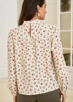 Motus Boutique Chemises & Blouses^Blouse Juliette BeigeBordeaux-BlouseJuliette