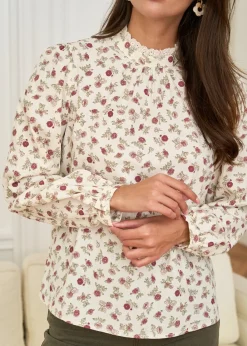 Motus Boutique Chemises & Blouses^Blouse Juliette BeigeBordeaux-BlouseJuliette