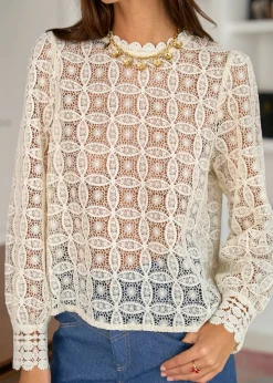 Motus Boutique Chemises & Blouses^Blouse Lorette Ivoire-BlouseLorette