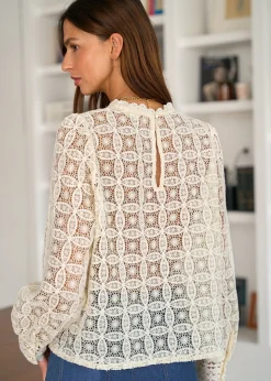 Motus Boutique Chemises & Blouses^Blouse Lorette Ivoire-BlouseLorette