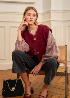 Motus Boutique Chemises & Blouses^Blouse Manel MotifBordeaux-BlouseManel
