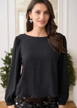 Motus Boutique Chemises & Blouses^Blouse Olga Noir-BlouseOlga