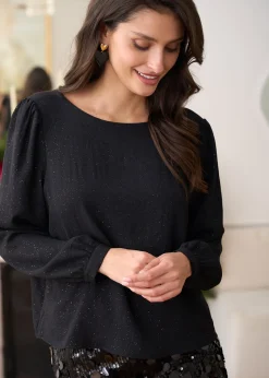 Motus Boutique Chemises & Blouses^Blouse Olga Noir-BlouseOlga