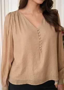 Motus Boutique Chemises & Blouses^Blouse Olivia Doré-BlouseOlivia