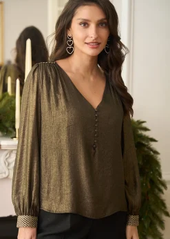 Motus Boutique Chemises & Blouses^Blouse Olivia Bronze-BlouseOlivia