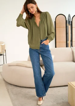 Motus Boutique Chemises & Blouses^Blouse Paola Kaki-BlousePaola