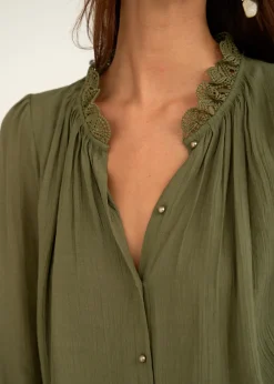Motus Boutique Chemises & Blouses^Blouse Paola Kaki-BlousePaola