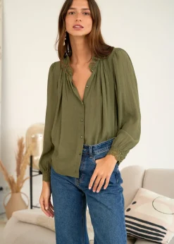 Motus Boutique Chemises & Blouses^Blouse Paola Kaki-BlousePaola