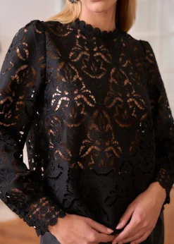 Motus Boutique Chemises & Blouses^Blouse Rose Noir-BlouseRose