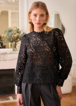 Motus Boutique Chemises & Blouses^Blouse Rose Noir-BlouseRose
