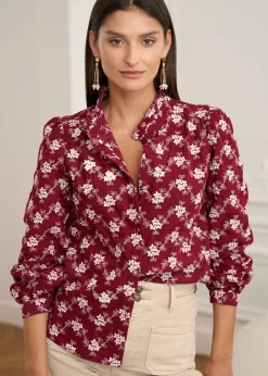 Motus Boutique Chemises & Blouses^Blouse Solange BordeauxEcru-BlouseSolange
