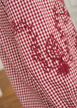 Motus Boutique Chemises & Blouses^Blouse Ysaline VichyBordeaux-BlouseYsaline