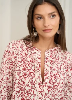 Motus Boutique Chemises & Blouses^Blouse Zina BordeauxBeige-BlouseZina