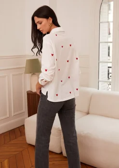 Motus Boutique Chemises & Blouses^Chemise Aby RougeBlanc-ChemiseAby