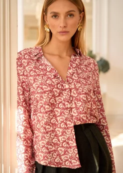 Motus Boutique Chemises & Blouses^Chemise Isaline ImpriméBordeaux-ChemiseIsaline