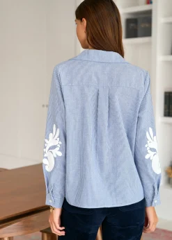 Motus Boutique Chemises & Blouses^Chemise June BleuRayéBlanc-ChemiseJune