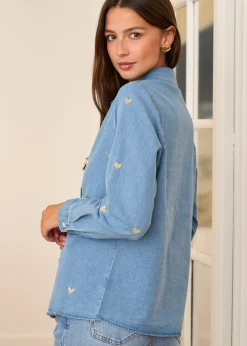 Motus Boutique Chemises & Blouses^Chemise Léonie DenimDoré-ChemiseLéonie