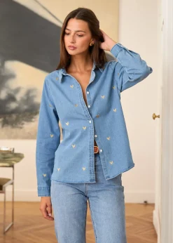 Motus Boutique Chemises & Blouses^Chemise Léonie DenimDoré-ChemiseLéonie