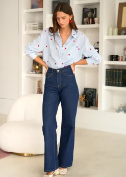 Motus Boutique Chemises & Blouses^Chemise Louisa BleuRayéBlanc-ChemiseLouisa