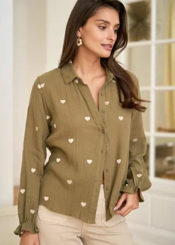 Motus Boutique Chemises & Blouses^Chemise Maurine Kaki-ChemiseMaurine