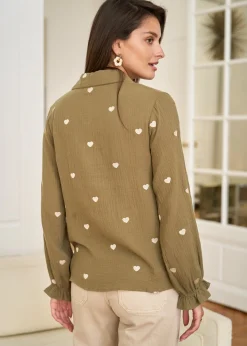 Motus Boutique Chemises & Blouses^Chemise Maurine Kaki-ChemiseMaurine