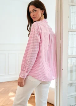 Motus Boutique Chemises & Blouses^Chemise Rosie RayéRoseBlanc-ChemiseRosie