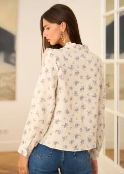 Motus Boutique Chemises & Blouses^Chemise Sam FleuriFondBeige-ChemiseSam