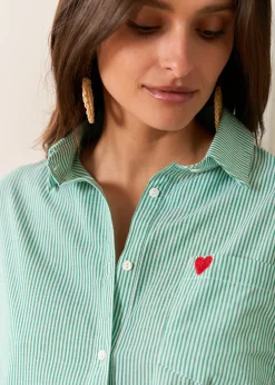 Motus Boutique Chemises & Blouses^Chemise Sybile VertBlanc-ChemiseSybile
