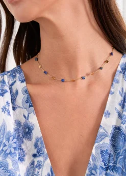 Motus Boutique Colliers^Collier Topaze BleuDoré-CollierTopaze
