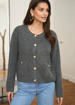 Motus Boutique Mailles^Gilet Ambroise Gris-GiletAmbroise