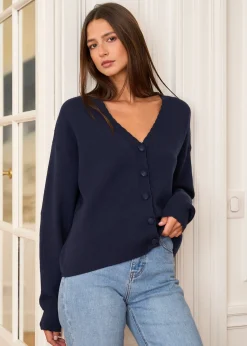 Motus Boutique Mailles^Gilet Anne Marine-GiletAnne