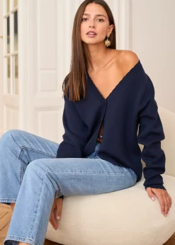 Motus Boutique Mailles^Gilet Anne Marine-GiletAnne