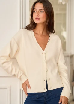 Motus Boutique Mailles^Gilet Anne Beige-GiletAnne