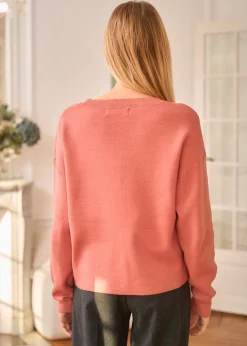 Motus Boutique Mailles^Gilet Anne VieuxRose-GiletAnne