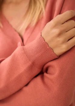Motus Boutique Mailles^Gilet Anne VieuxRose-GiletAnne
