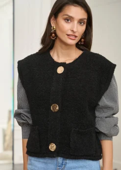 Motus Boutique Mailles^Gilet Artus Noir-GiletArtus