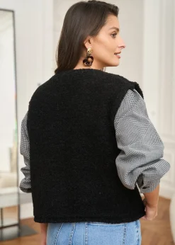 Motus Boutique Mailles^Gilet Artus Noir-GiletArtus